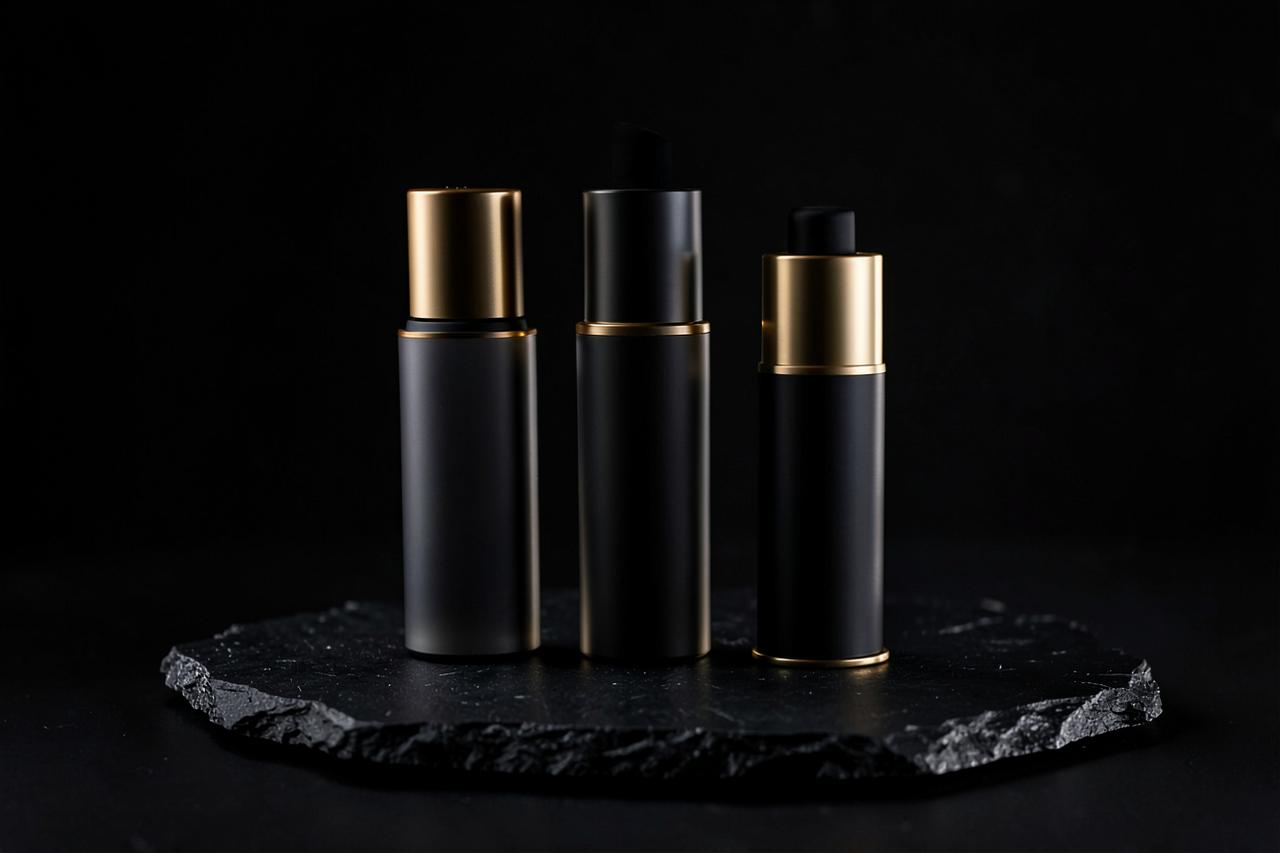 Dark luxury skincare products